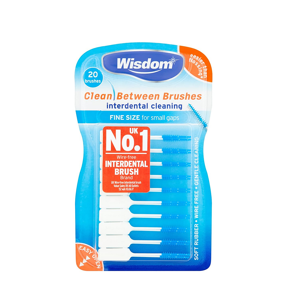 Wisdom Clean Between Brushes Pack Fine Size – 20 Pack