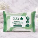 Spa Tea Tree & Peppermint Oil Facial Wipes 25s x2