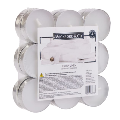 Wickford & Co. Scented Tealights 18 Pack - Clean Linen