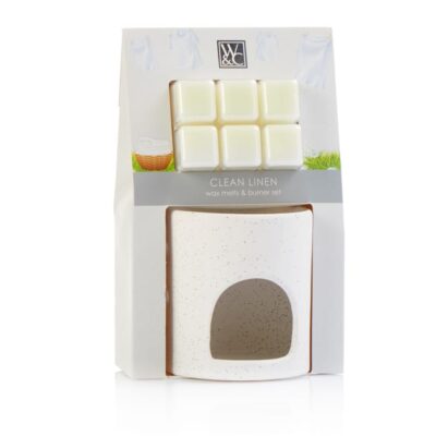 Wickford & Co Wax Melts & Burner Set - Clean Linen